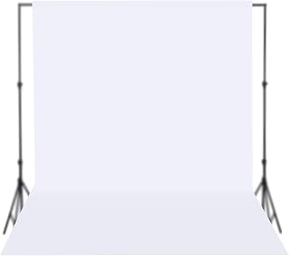 Boltove 6FTX9FT White Backdrop Background Rod Pocket for Photography Backdrop,Photoshoot Background,Video Production, Home Decoration,Weddings, Newborns, Product Photography, Screen Video, Curtain