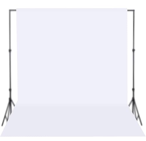 Boltove® 6x9 Ft White Photography Backdrop with Rod Pocket | Wrinkle-Resistant Polyester Background for Photo Studio, Video Production, YouTube, Product Photography & Events | Stand Not Included