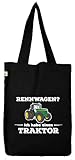  ShirtStreet Landwirt Trecker Bio Baumwoll Jutebeutel Stoffbeutel Rennwagen - Traktor, Größe: onesize,Black