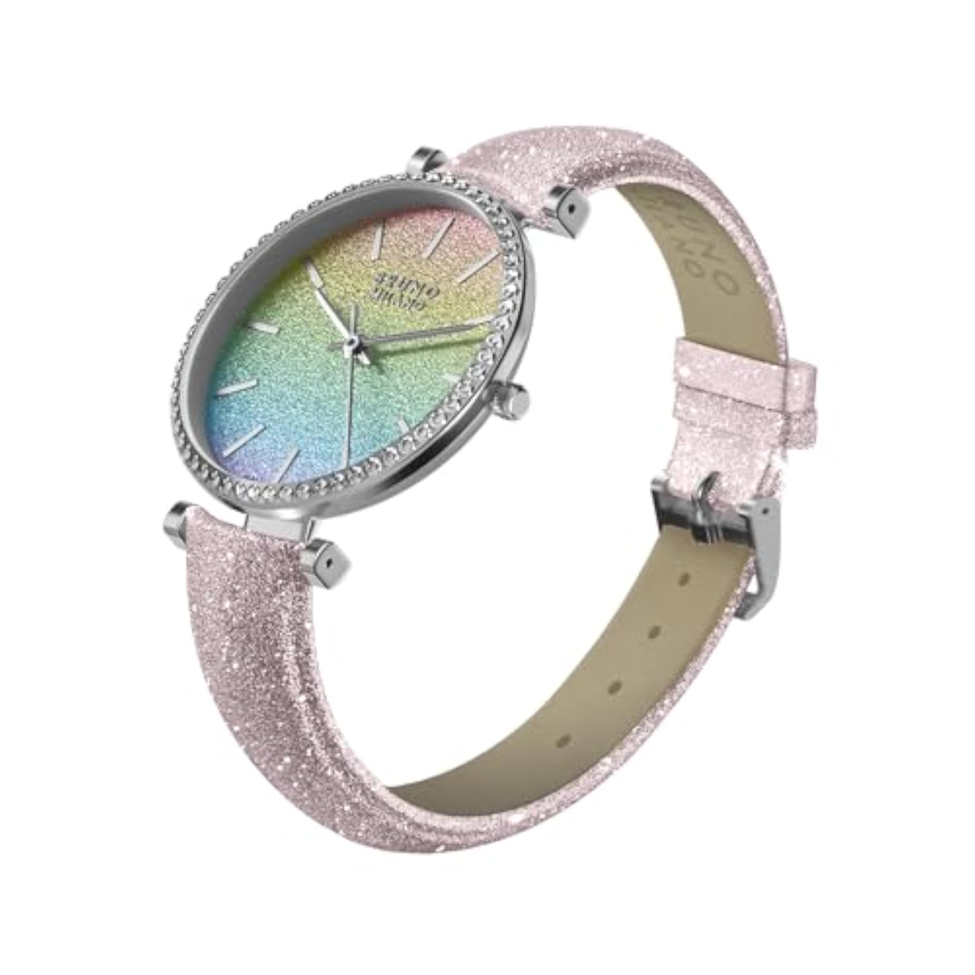 Women's Fashion Forward Diamond Studded Bezel Watch
