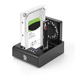 M.2 NVMe & SATA HDD Docking Station,10Gbps USB3.2 Gen2 SSD Cloner for M.2 NVMe SSD + SATA 2.5”/3.5” HDD Converter, Offline Cloning, Tool-Free, Cooling Fan