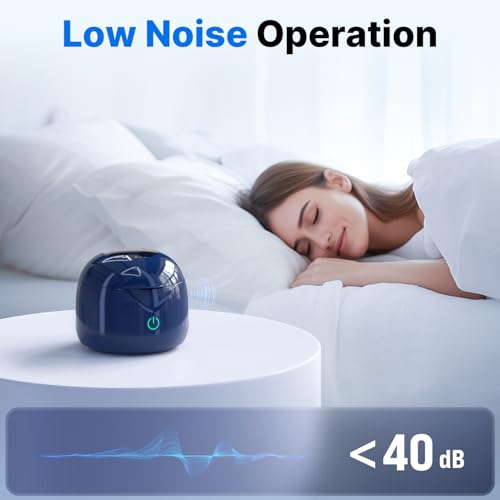 CXRUY Ultrasonic Retainer Cleaner - UV Dental Cleaning Pod Night Guard Cleaner for Dentures, Aligner, Braces, Toothbrush Heads, Jewelry (Navy Blue) by CXRUY - Image 6