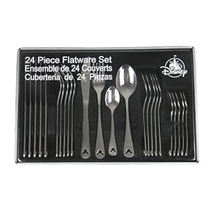 Disney Theme Park Exclusive Mickey Icon 24 Piece Flatware Set