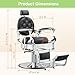 Barber Chair Hair Salon Chair,Heavy Duty 700 LBS, for Hair Stylist Barber Beauty Tattoo Massage(Black Silver)