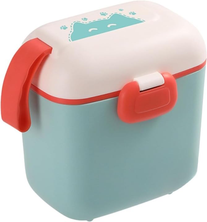 SHOPECOM Baby Milk Powder Box|Baby Milk Powder Container Box with Carry Handle and Spoon Set BPA Free, Air Tight Leak Proof, Portable First Feed Box, Multi-Functional Formula Box for Babies Kids-image-30