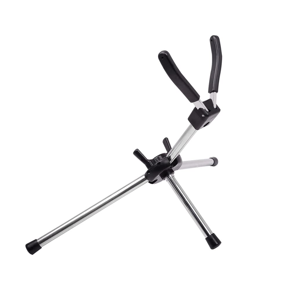 Btuty Sopran Saxophon Ständer Faltbarer Saxophon Metall Bodenständer Halter mit Tragetasche
