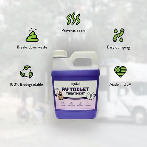 Image of Liquified RV Toilet Treatment - Black Holding Tank Digester - Odor Eliminator - Lavender Scent - Matts RV Reviews (Lavender F-Style, 32oz)