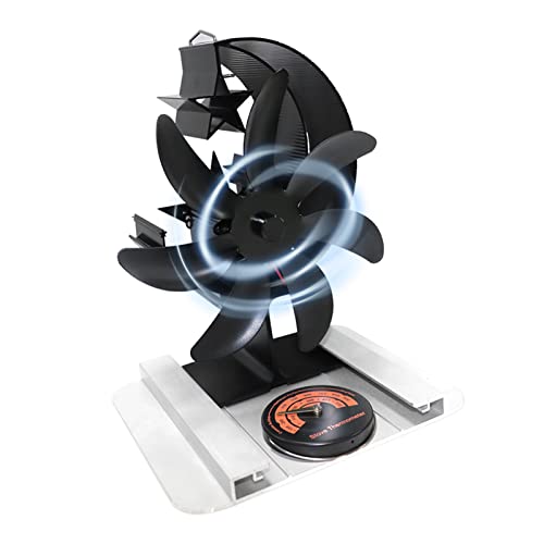 Ventilateur de poêle à bois thermoélectrique noir pour diffusion de chaleur