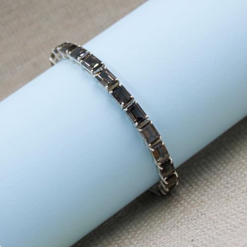 925 Sterling Silver Tennis Bracelets for Women with Smoky Topaz Gemstone Fashionable and Designer Bracelet Jewelry3