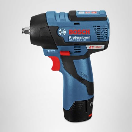 Bosch Professional 12V System boulonneuse sans-fil GDS 12V-115 (couple maxi 115 Nm, fréquence de frappe 0-3 100 cps/min, avec calage L-BOXX pour accessoires, L-BOXX)