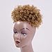 AICILY Synthetic Afro Puff Drawstring Ponytail Short Kinky Curly Hair Bun Extension Donut Chignon Hairpieces Wig Updo Hair Extensions with Two Clips (1B/27)