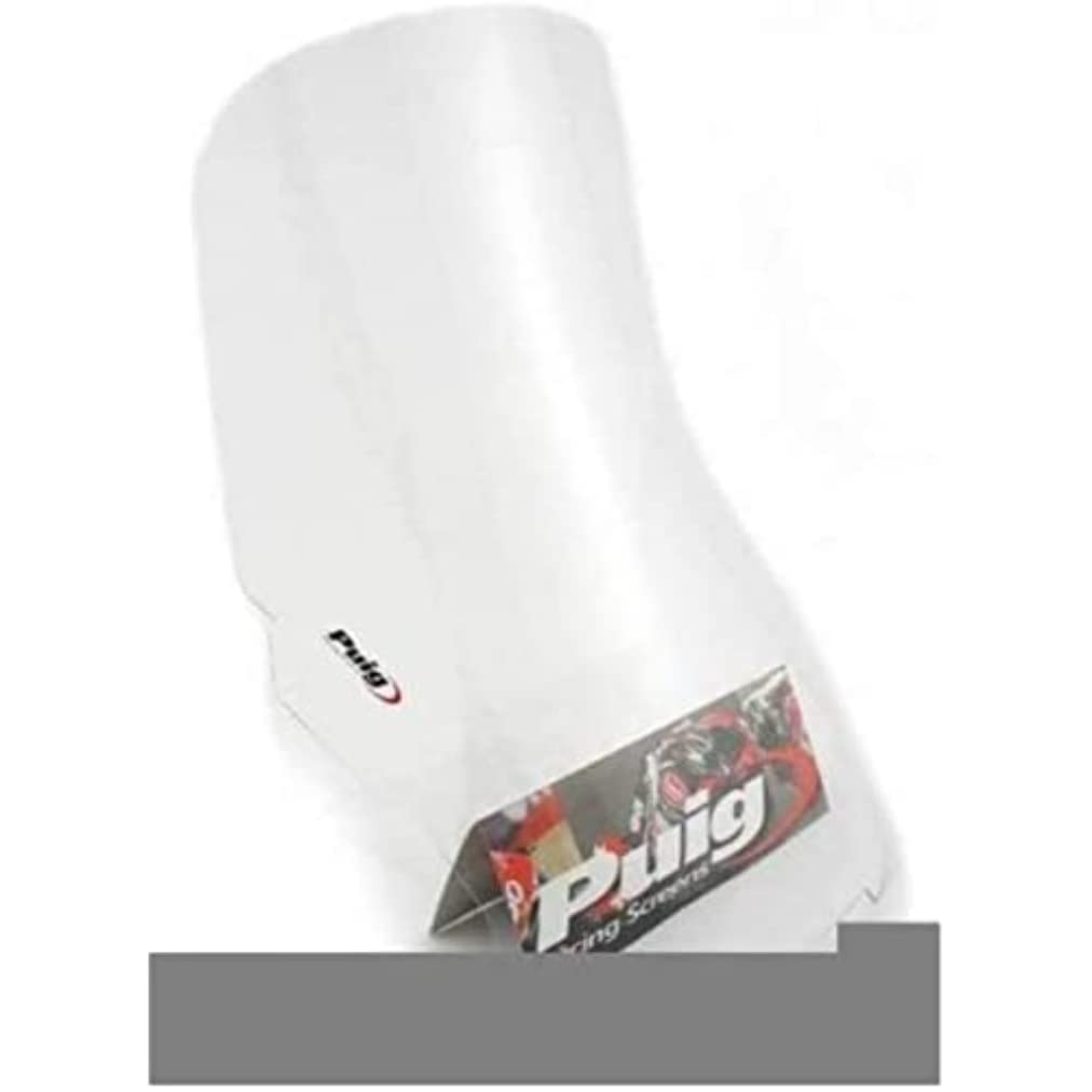Puig 0414W High and aerodynamic Touring windscreen in 4 mm CN acrylic with rounded profile, flat upper area and deflectors that improve protection, Clear