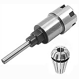 Eyech Heavy Duty 1/4 Inch Shank Router Collet Extension Rod Chuck Holder Extender Adapter Woodworking Milling Bit for 1/4 Inch Shank Drill Bit with 6.35mm Chuck