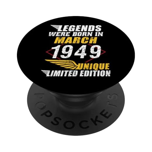 Cumpleaños Marzo 1949 Edición Limitada Regalo March 1949 PopSockets PopGrip Intercambiable