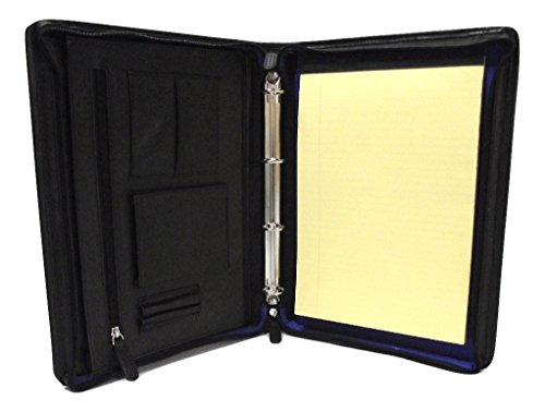 Executive in pelle nera A4 cartella organizer con