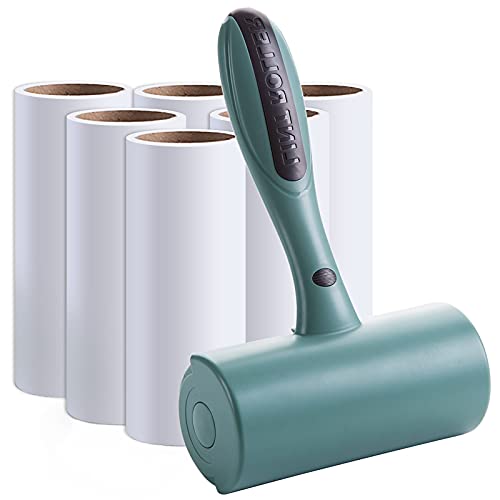 Brosse anti-peluches avec housse de protection rose et kit de 4 rouleaux adhésifs