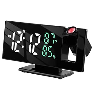 Echos 4600 Projektionswecker mit Temperaturanzeige Schwarz