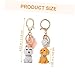 LIFKOME 2pcs Dog Keychain Pendants Cute Dog Bag Decorations for Backpacks Keys Durable Easy to Use for All Ages