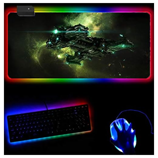 RGB spelmusmatta, mellanstellar färgglad tillbehör musmatta bästa gaming gummimattor tangentbord musmatta spelare färg 1 2 XL (40 x 90 cm)