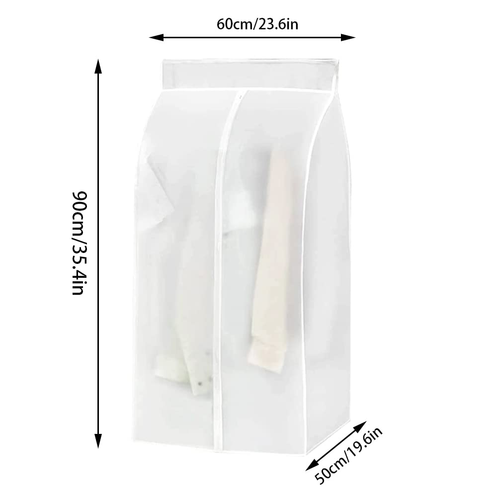 2 Coperte Per Abiti In PEVA - 60x50x90 Cm | Trasparenti E Impermeabili | Per Guardaroba E Protezione - Foto 7