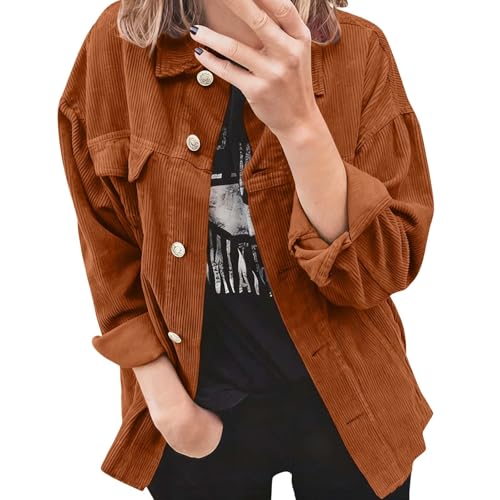 Chemise velours côtelé ample surchemise tendance avec col et boutons classiques