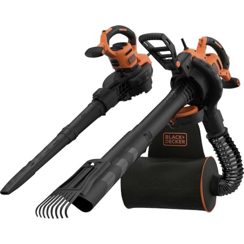 BLACK+DECKER 3000W Laubbläser, Sauger und -häcksler, BEBLV301-QS
