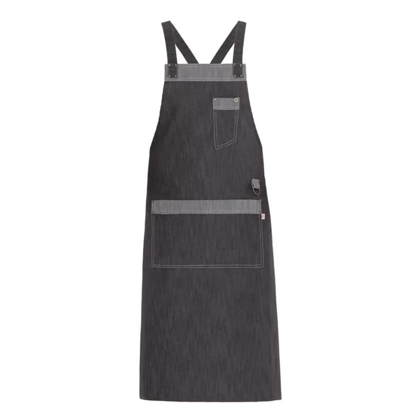 Giblor's Grembiule NIZZA da Lavoro Cucina Sala Unisex Elasticizzato JEANS NERO