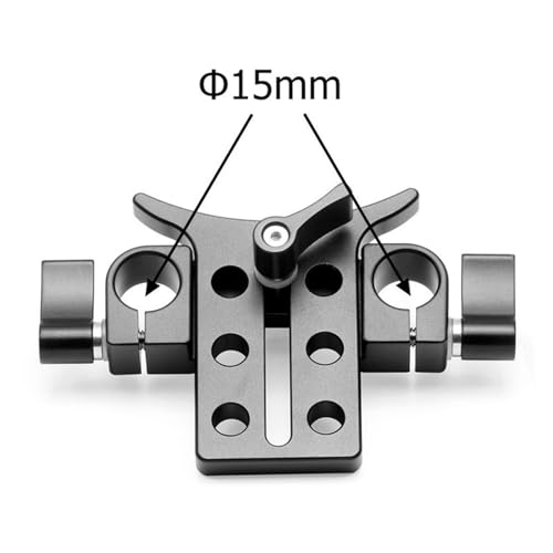 Universal 15mm Rod Mount, Y-Shaped Lens Support Bracket for Telephoto Lens DSLR Rig Rod Clamp System