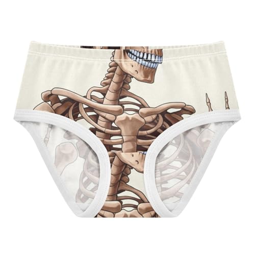 Personalized Toddler Underwear Custom 2t Cotton Girl Panties Cute Funny Skeleton Rock Sign Briefs Undies Kids
