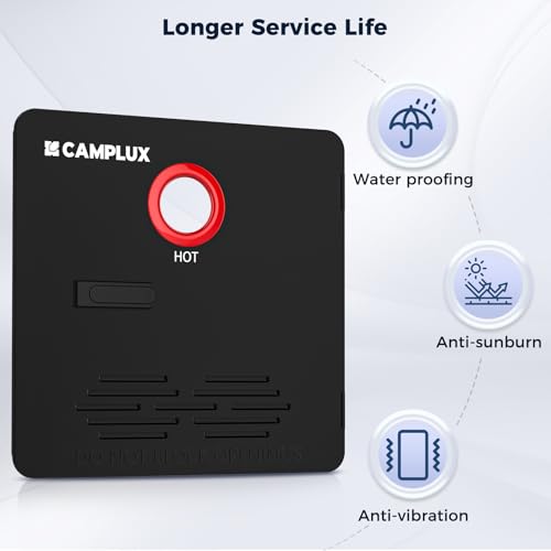 Image of CAMPLUX RV Water Heater Door 15 x 15 Inches, RV Water Heater Access Cover for 4 /6 Gallons RV Tank Water Heater, Black