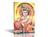 TUMOVO Indian Wall Painting Lord Krishna Pictures for Bedroom Hinduism Deity Culture Wall Decor 1...