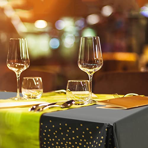 Monotele Rose Gold Tablecloths For Party Decorations,4 Pack Disposable Plastic Rectangle Table Cloths With Gold Dots,Waterproof Table Cover For Birthday Anniversary #TOP6