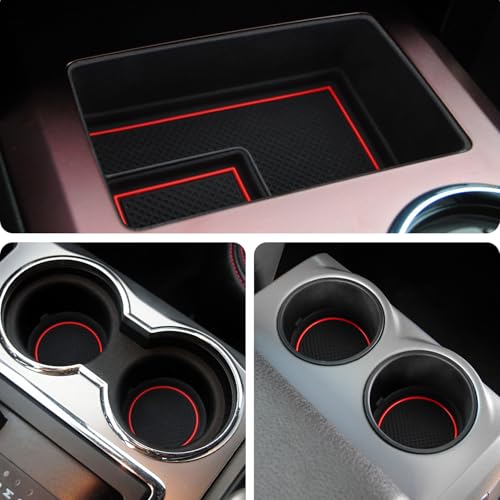 auovo tapetes insertos para portavasos Ford F150 2009-2014 miniatura 6