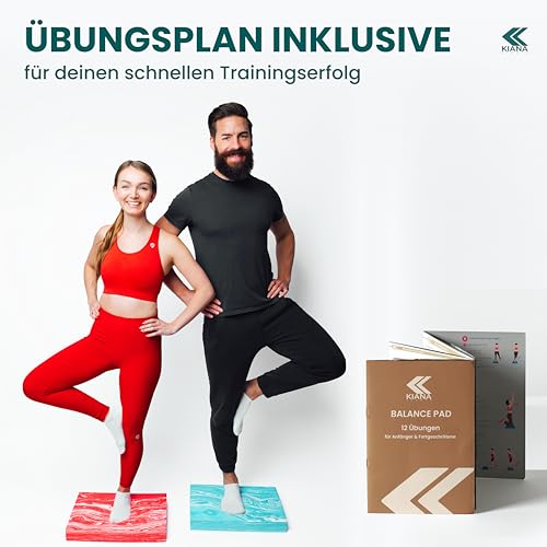 KIANA SPORTS Balance Pad Aus Deutscher Entwicklung - Hoher Weichegrad Für Beste Trainingsergebnisse - Balance Kissen Für Anfänger & Fortgeschrittene - Gleichgewichtstrainer Aus Robustem Schaumstoff