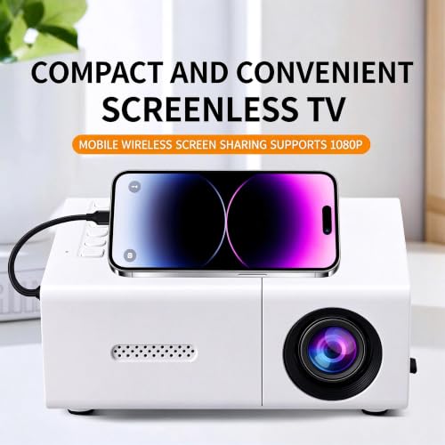 Portable LCD Projector, Mini Portable Projection Angle Adjustable LED Projector for Home Theater-Black - image 3