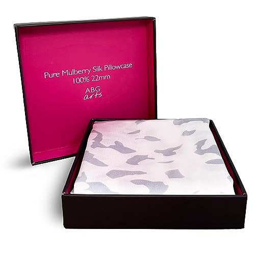 %100 Pure Mulberry Silk Satin Pillowcase, 22 mm Printed, Standard Size 75 x 50 cm. (Grey Abstract) - Image 2