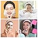 AOENJIE Spa Headbands for Washing Face or Makeup, Sponge Bubble Skincare Headbands, Puffy Terry Cloth Hairband for Women, Skin Care Makeup Headwear Hair Accessories for Girls(Khaki)
