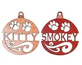 Personalized Cat's Name 2022 Solid Wood Christmas Ornament