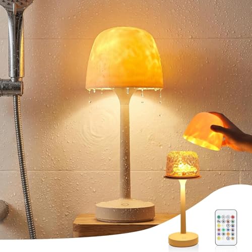 Umikk LED Duschlampe Wasserdicht 16 Farben Dimmbar Ocean Lamp Drahtlos Wiederaufladbare Badezimmer Lichtprojektor mit Touch & Fernbedienung für Badezimmerbeleuchtung Schmücken