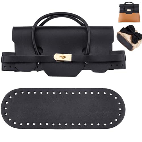 CALFOVERA PU Leather Purse Shaper Pad Base Oval Handbag Crochet