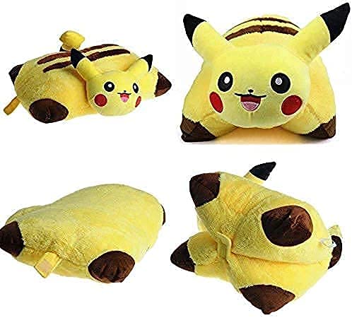 Very Soft Plush Cute Yellow Pillow for Kids, Collapsible Plush Pillow