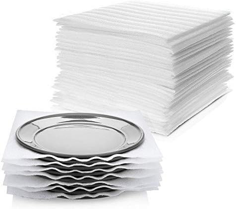 Packing Foam Sheets for Moving and Protecting Your Glass and Kitchenware with Foam Wrapping Moving Supplies, Strong Cushion Wrap 13" x 13" (60 Pack)
