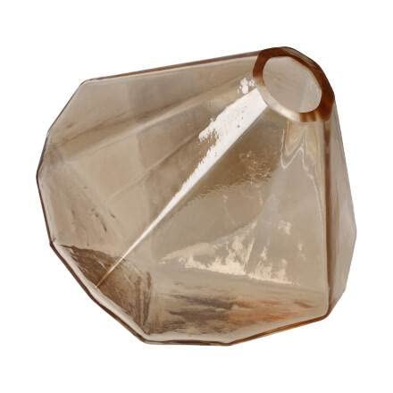 Vase en verre Diamond à reflets brillants coloris sable minéral - 3