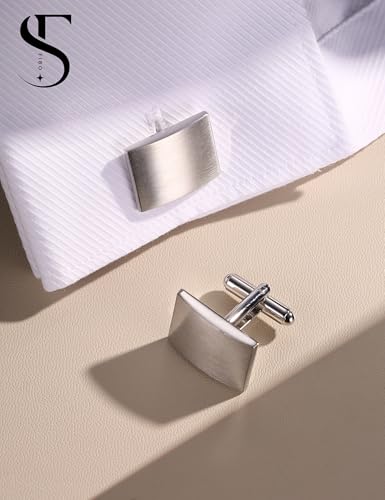 Gemelos de acero inoxidable para hombre miniatura 6