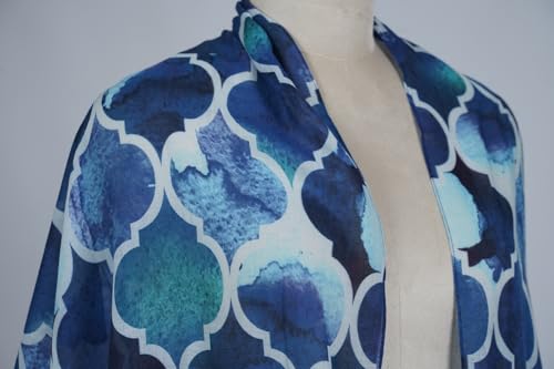 Image of VIC Cotton Modal Digital Print Scarf for Women | Digital Print Designer Stole | Soft Lightweight Luxury Wrap | Premium Cotton Modal Blend | 55 x 170 cm | VIC-SM-DP5517