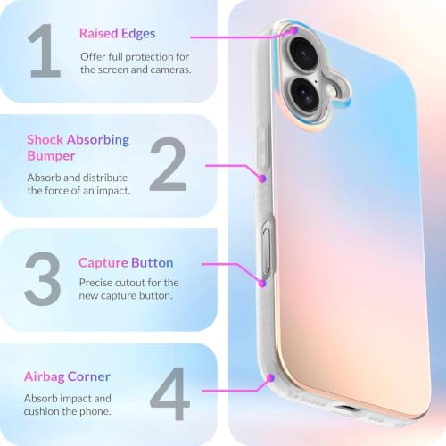 Image of DIZORO Compatible with iPhone 16 Plus Case Matte Designed Premium Designer Lightweight Mobile Accessories for Women Men Girls Scratch Resistant Shockproof Hard PC 6.7 inch Fluorescent