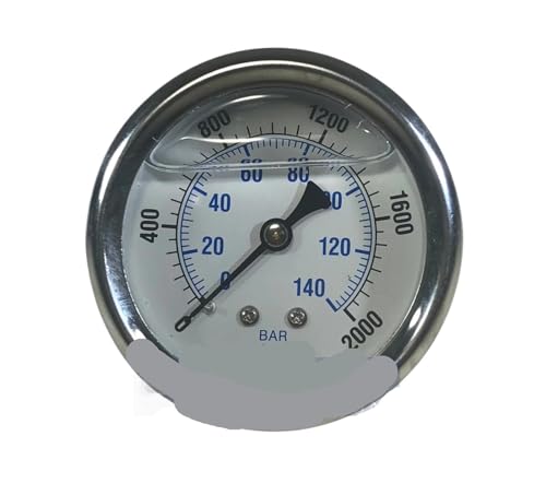 Mesure de pression 0-2000 PSI de haute précision, grand cadran 2,5" et raccord robuste 1/4