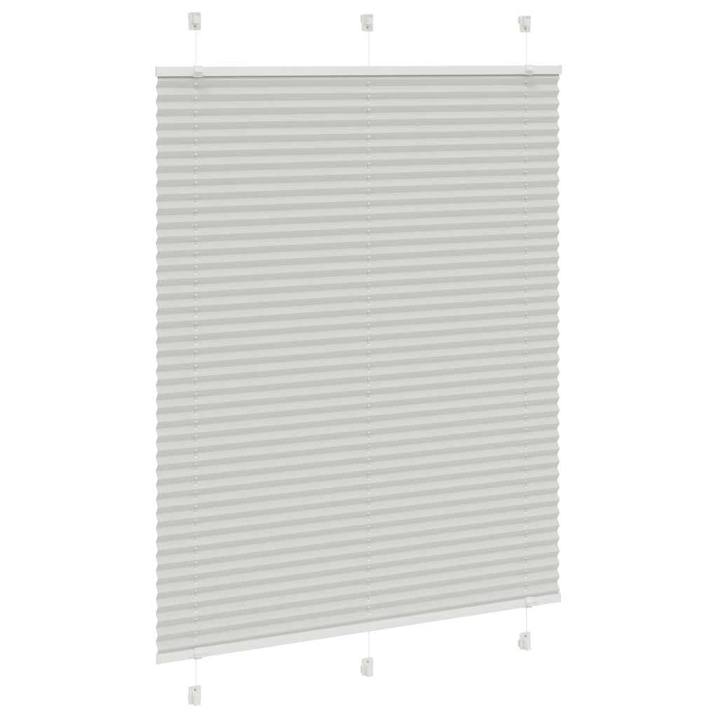 Tenda plissettata grigio chiaro, 105 x 150 cm, larghezza tessuto 104,4 cm, poliestere, moderna tenda avvolgibile per finestre, protezione solare e sguardi indiscreti, montaggio senza fori, durevole