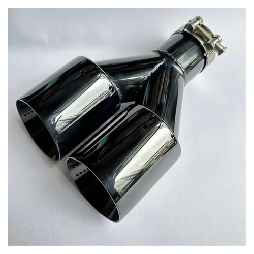 Tuyau d'échappement double résout canule rouillée acier inox noir