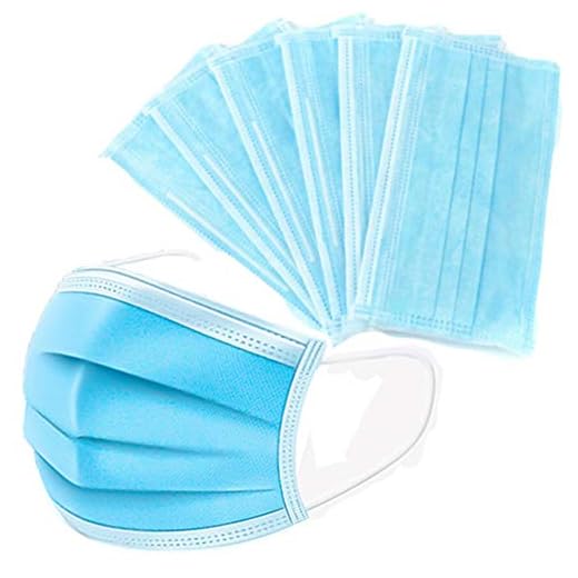 50Pcs Disposable Filter Mask 3 Ply Earloop Face Masks